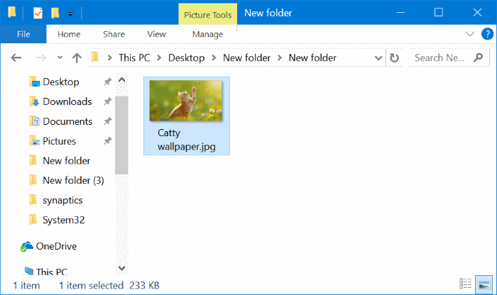 Kuidas kausta pilti muuta Windows 10-s